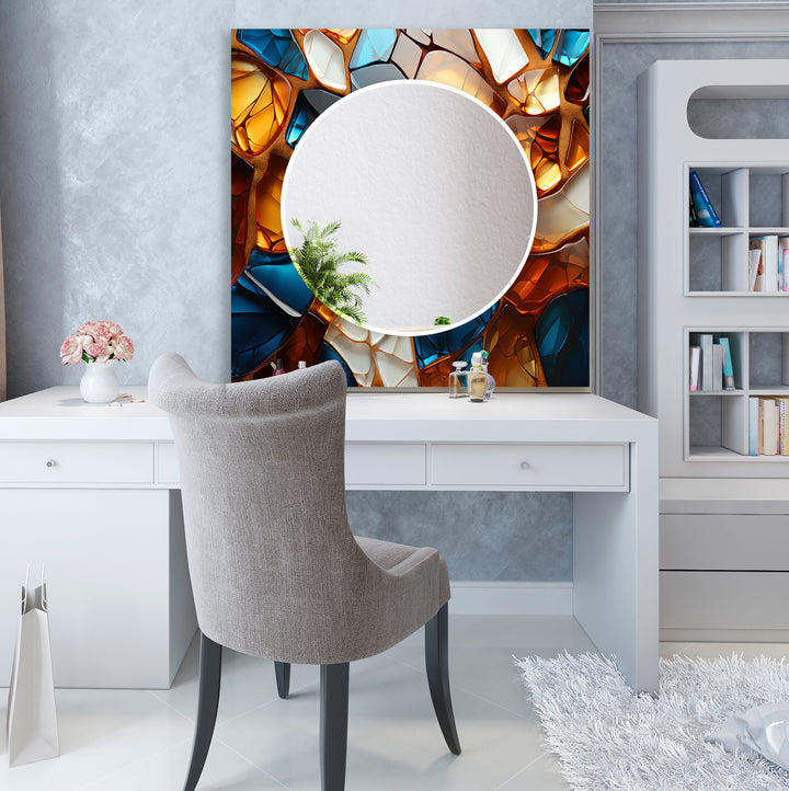 Shiny Stones Mosaic Wall Mirror Marble Mirror
