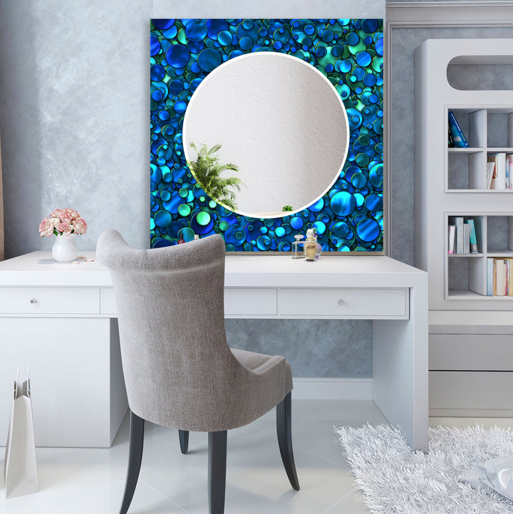 Ocean Blue Mosaic Wall Mirror large wall mirror
