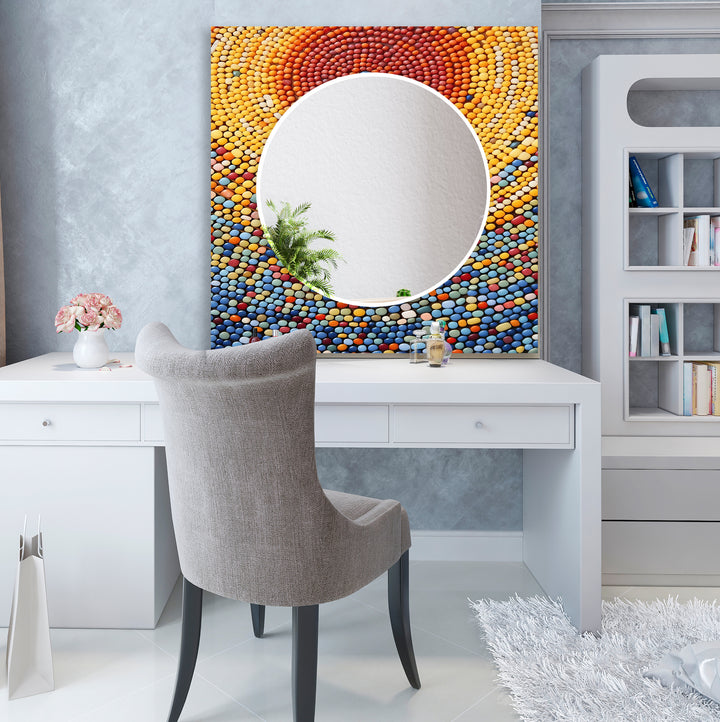 Colorful Stones Wall Mirror huge mirror
