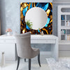 Stained Tempered Glass Wall Mirror