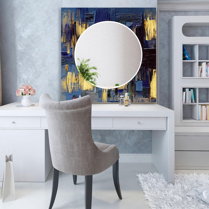 Blue & Yellow Painting Wall Mirror Red Wall Mirror
