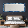 Blue Stained Tempered Glass Wall Mirror