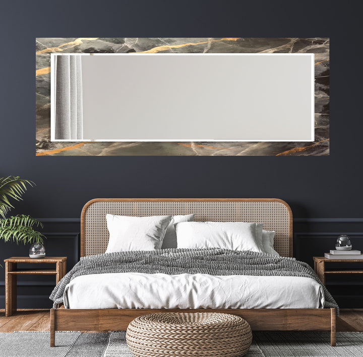 Grey Marble Wall Mirror Modern Mirror
