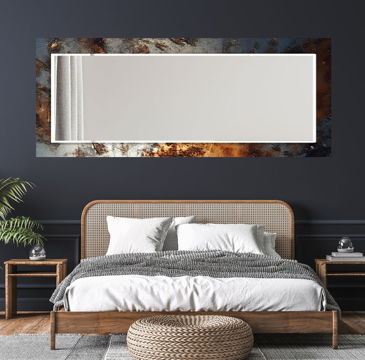 Bronze & Silver Abstract Wall Mirror Huge Mirror
