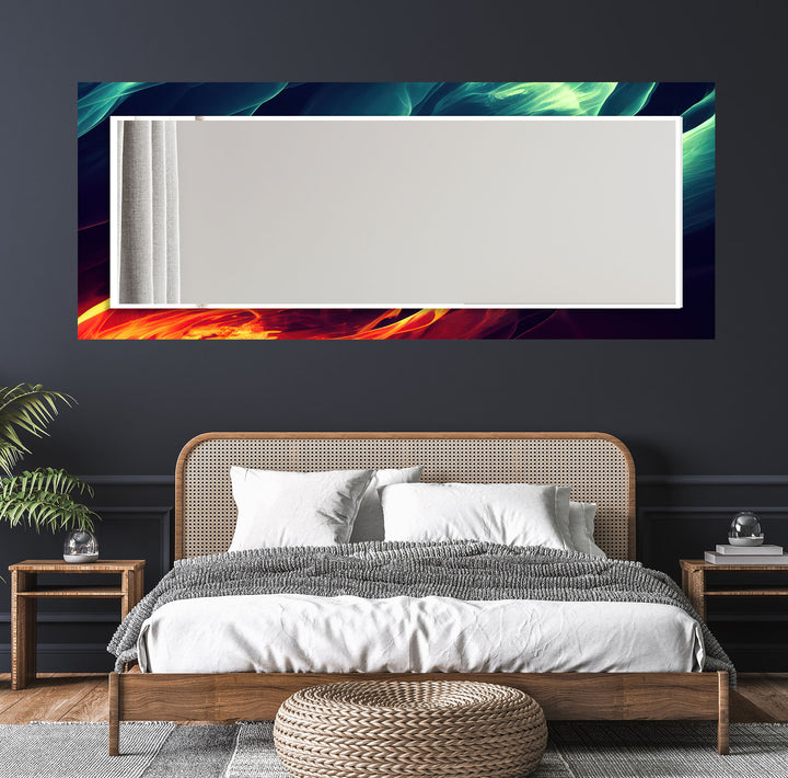 Red & Green Neon Lines Wall Mirror led mirrors
