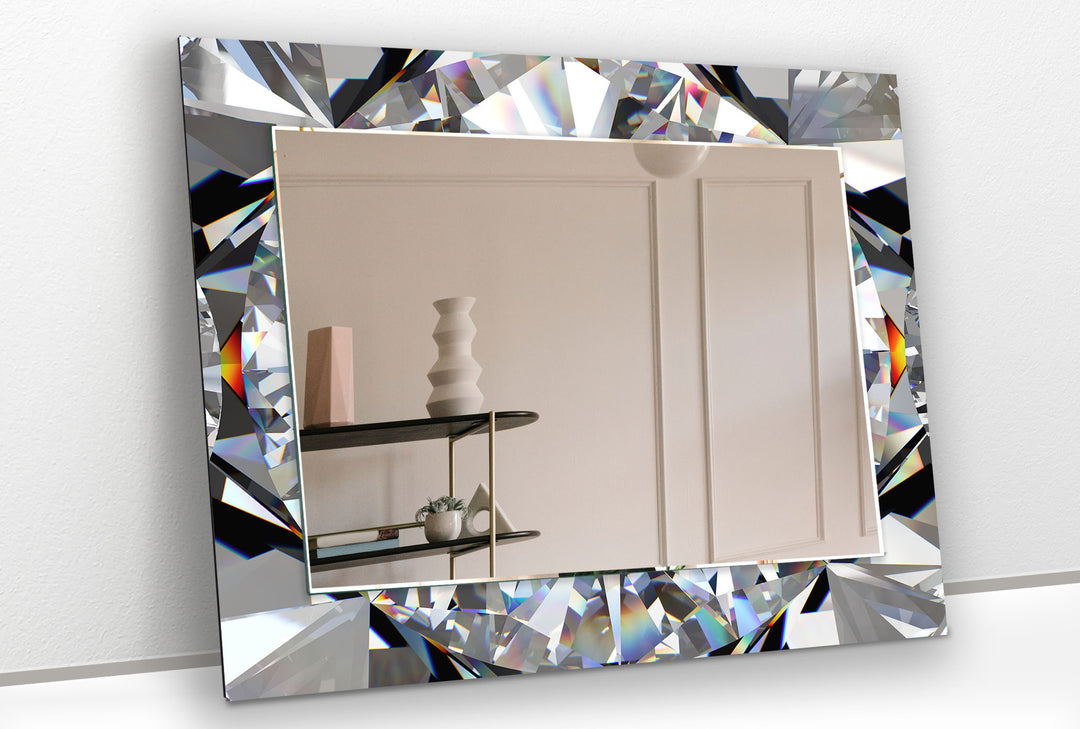 Diamond Effect Round Wall Mirror Round Wall Mirror
