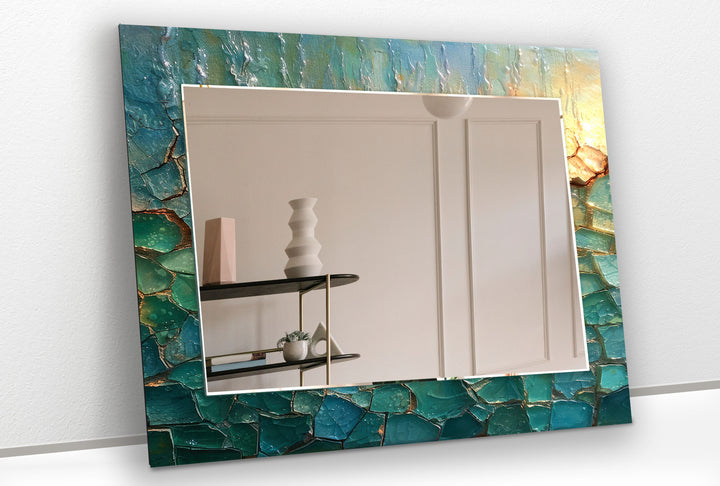 Abstract Green Wall Mirror decorative mirrors
