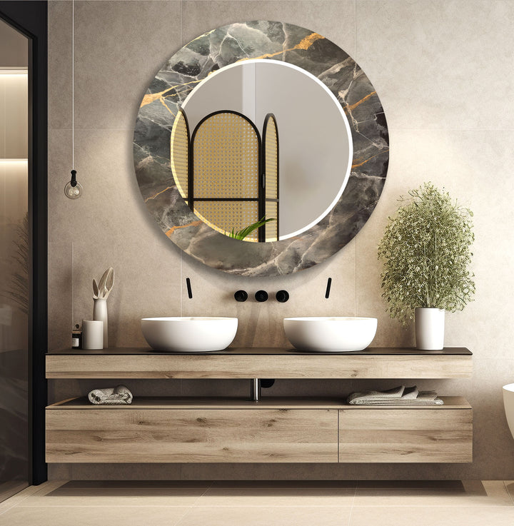 Grey Marble Wall Mirror wall mirror
