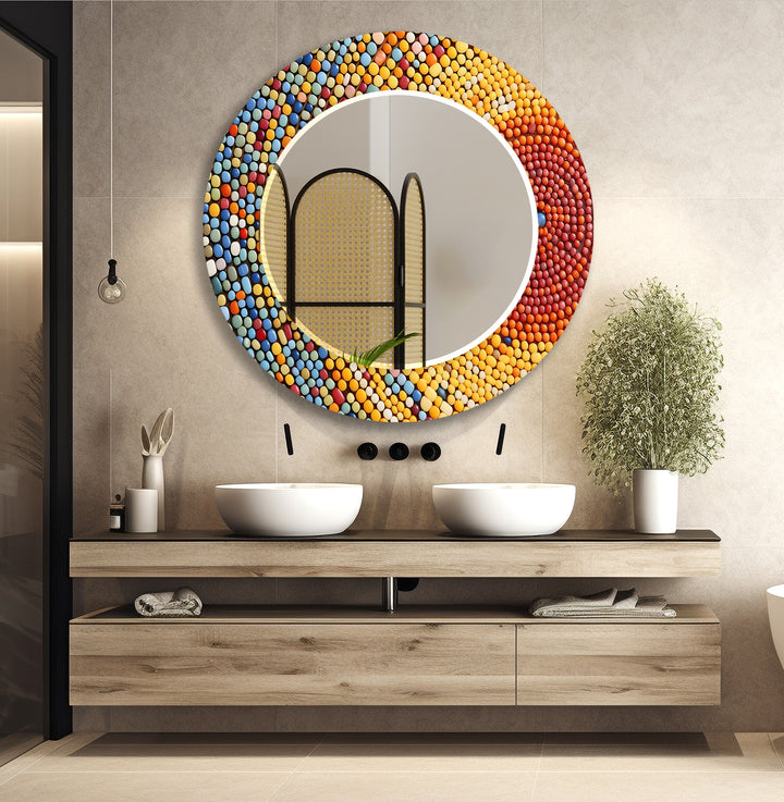 Colorful Stones Wall Mirror large floor mirror
