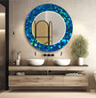 Stained Tempered Glass Wall Mirror