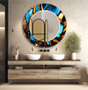 Stained Tempered Glass Wall Mirror