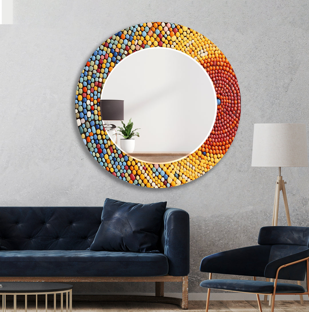 Colorful Stones Wall Mirror oversized mirror
