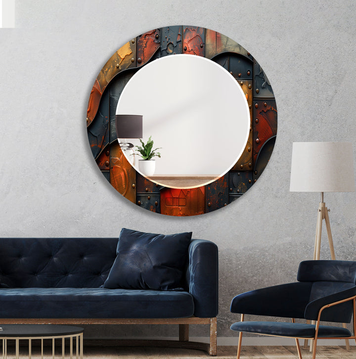 Metal Effect Black Wall Mirror Marble Mirror
