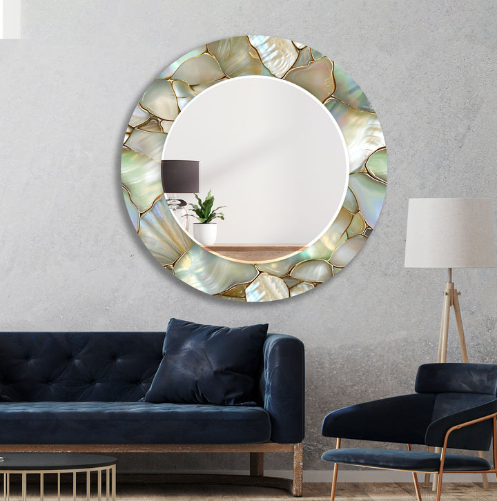 Glowing Stones Wall Mirror Marble Wall Mirror
