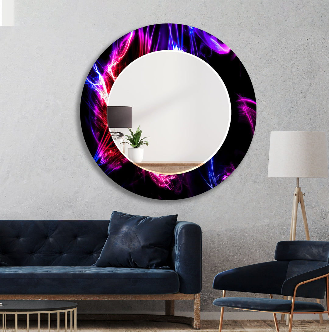 Colored Neon Lines Wall Mirror Decorative Mirror
