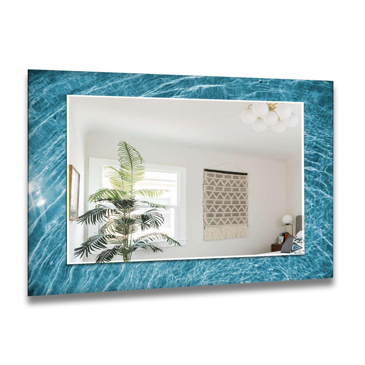 Blue Sea Waves Wall Mirrors white mirror
