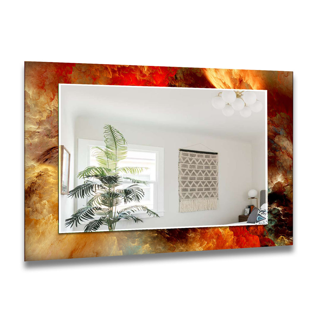 Red and Orange Abstract Wall Mirror modern mirror
