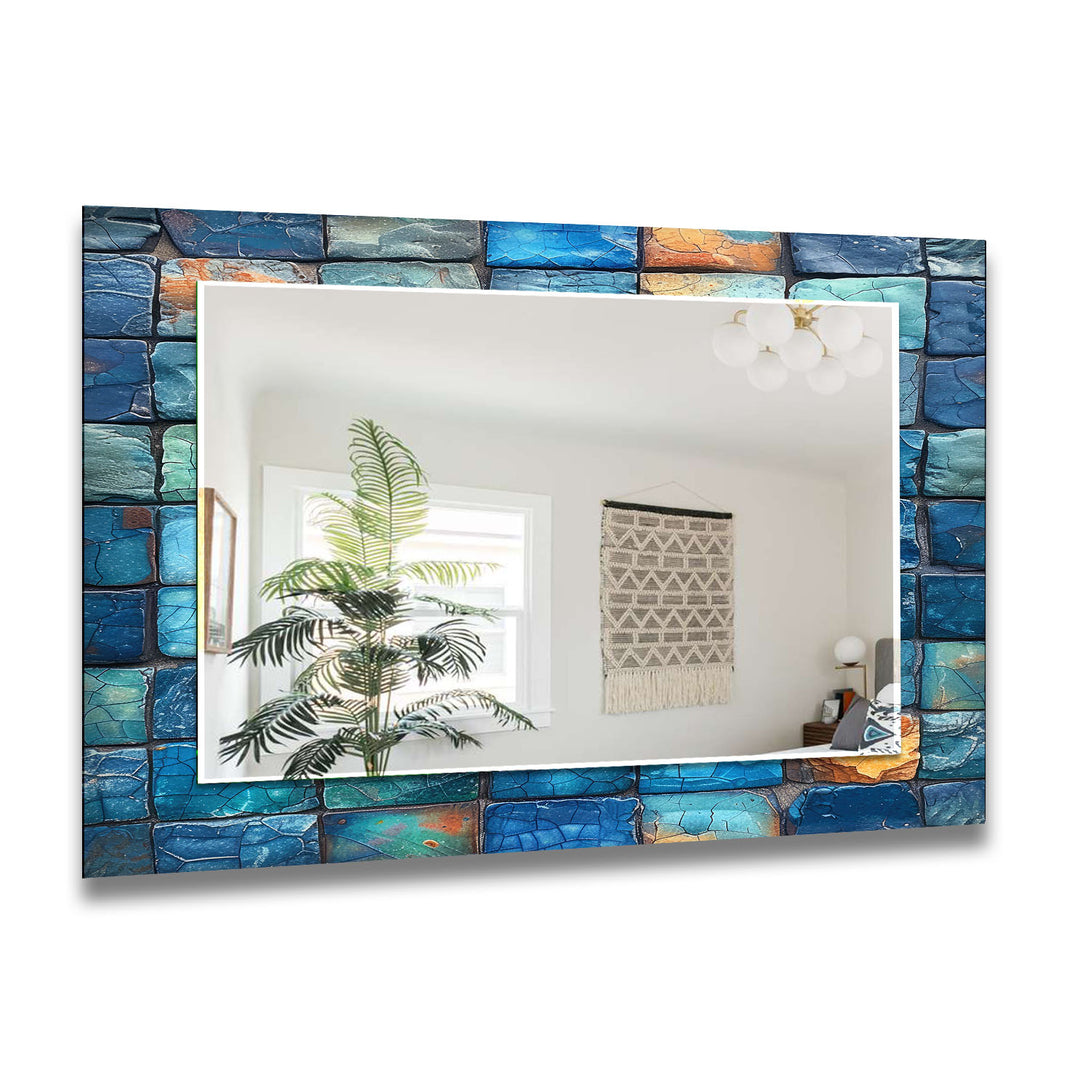 Blue Bricks Wall Mirror modern mirror
