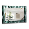 Green Reflective Lines Tempered Glass Wall Mirror