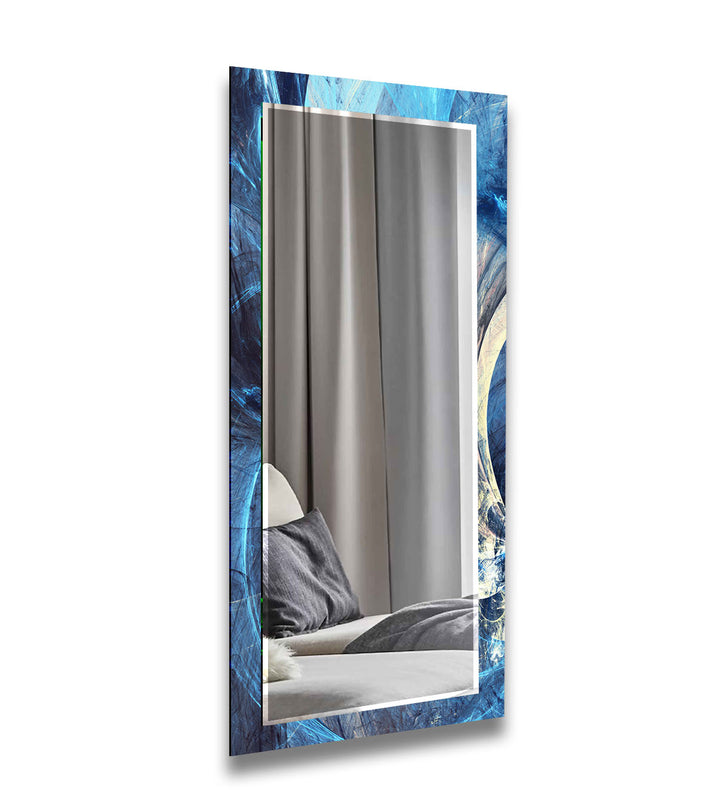 Light Blue Abstract Wall Mirrors large mirror
v