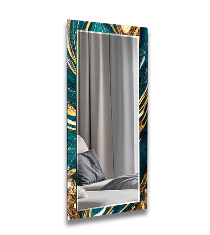 Marble Tempered Glass Wall Mirror