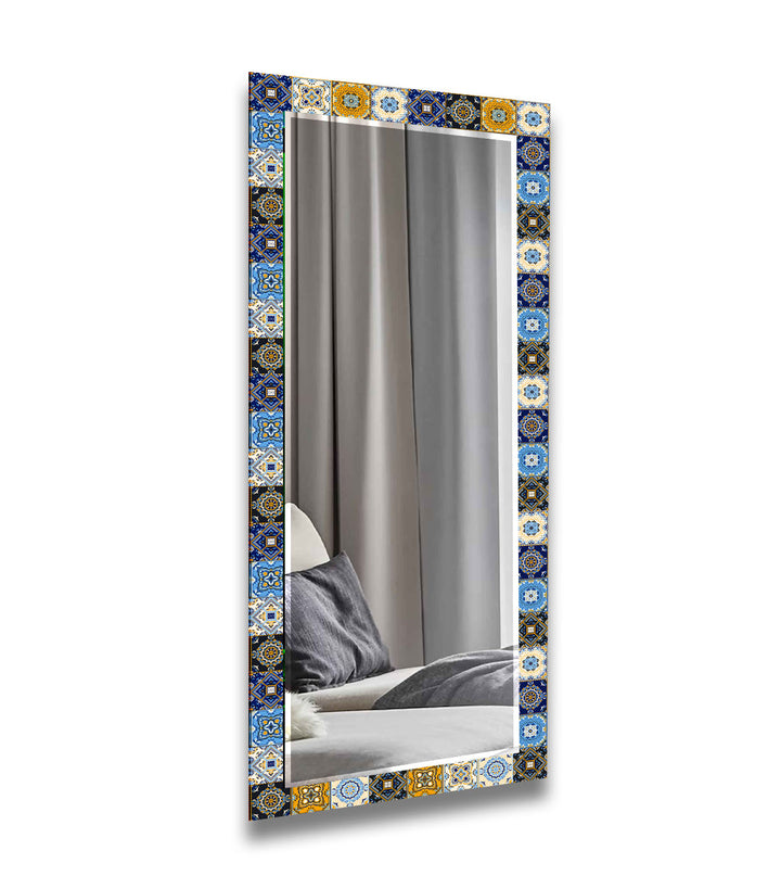 Navy Blue & Blue Mosaic Wall Mirrors modern mirror
