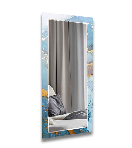 Marble Tempered Glass Wall Mirror