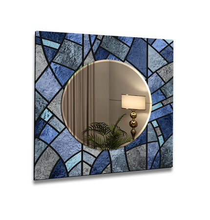 Stained Tempered Glass Wall Mirror