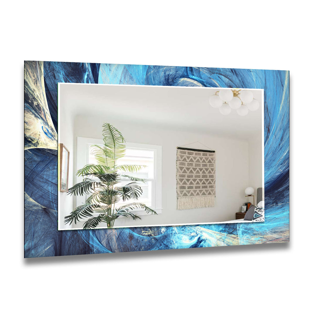 Blue & Silver Wall Mirrors Long Wall Mirror
