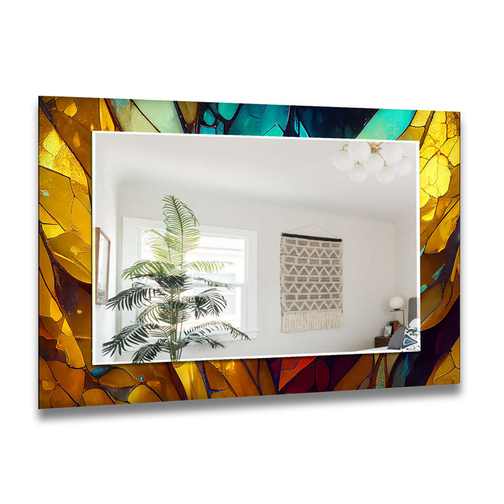 Brown and Blue Wall Mirror large wall mirror
