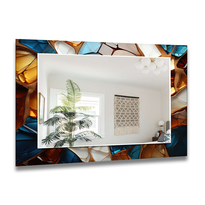 Shiny Stones Mosaic Wall Mirror Living Room Wall Mirror
