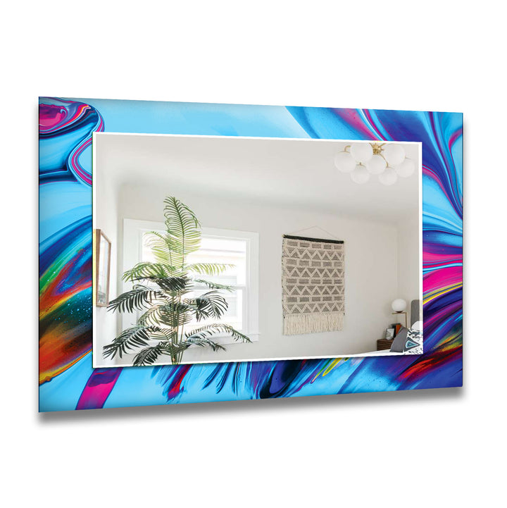 Colored Blue Wall Mirrors huge mirror
