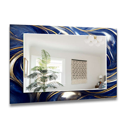 Marble Tempered Glass Wall Mirror