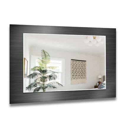 Abstract Tempered Glass Wall Mirror