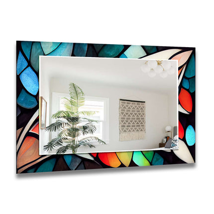 Stained Tempered Glass Wall Mirror