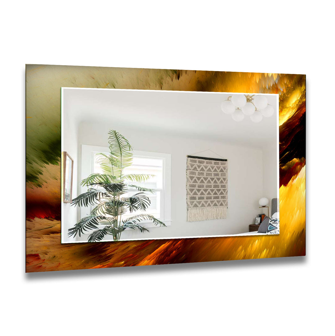 Orange & Beige Abstract Wall Mirrors huge mirror
