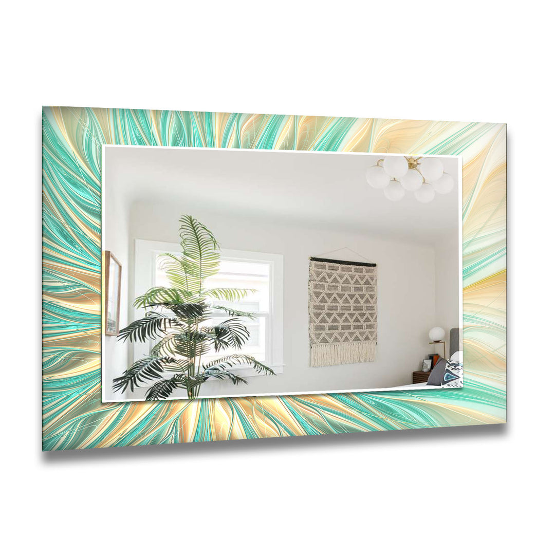 Green & Beige Wall Mirrors wall mirror
