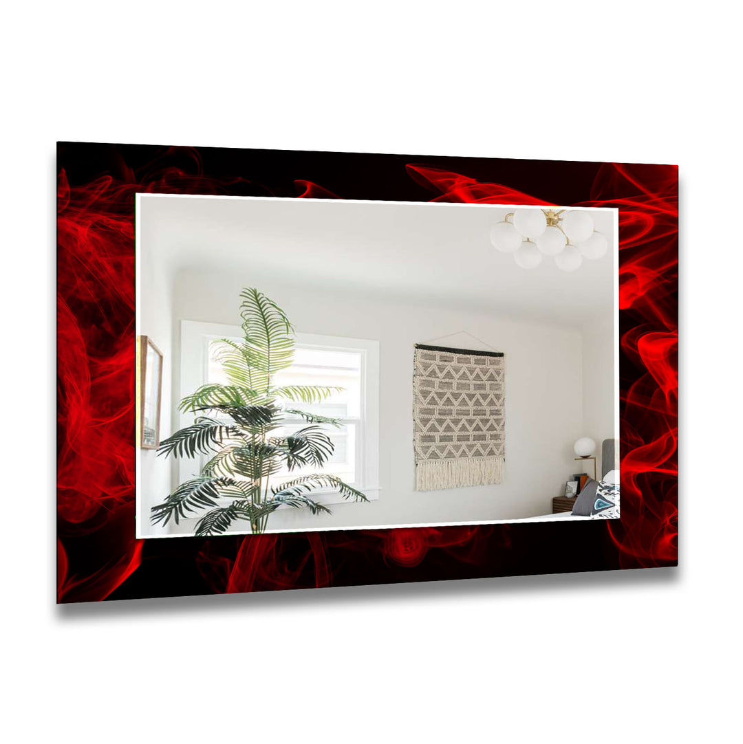 Red & Black Wall Mirror mirror black
