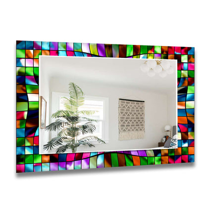 Colored 3D Stained Wall Mirror led mirrors
