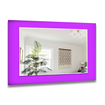 Abstract Tempered Glass Wall Mirror