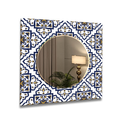 Mosaic Tempered Glass Wall Mirror