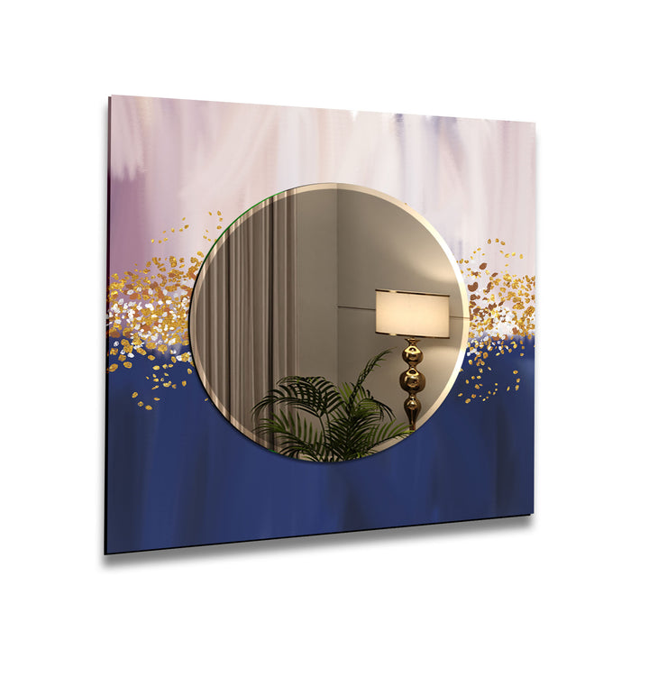 Pink Blue Golden Details Wall Mirrors Bathroom Mirror
