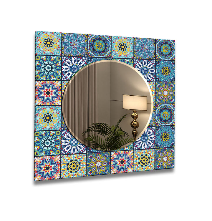 Mosaic Blue Design Wall Mirrors wall mirror
