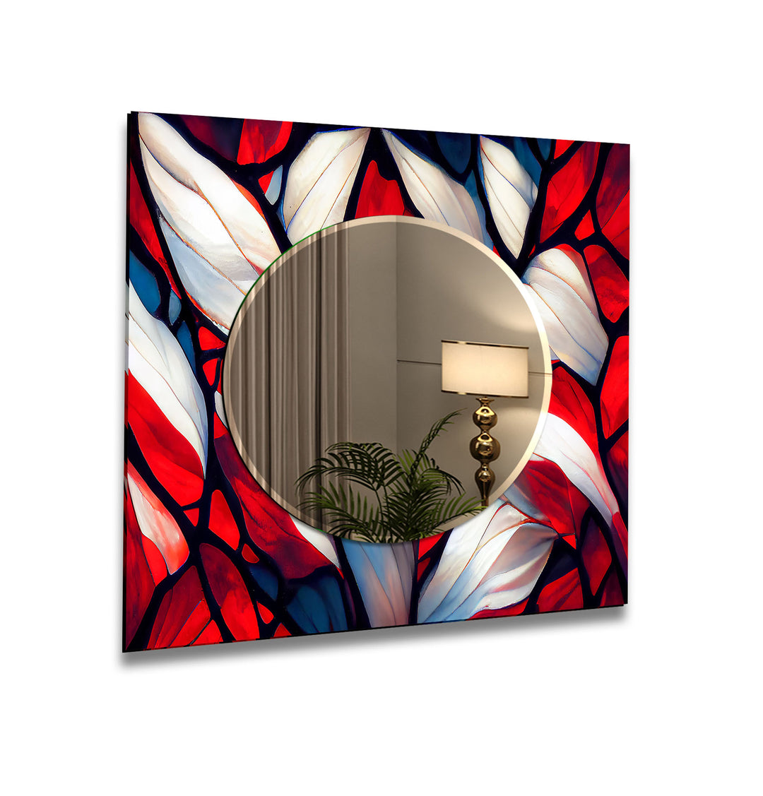 White and Red Wall Mirrors full body mirror
