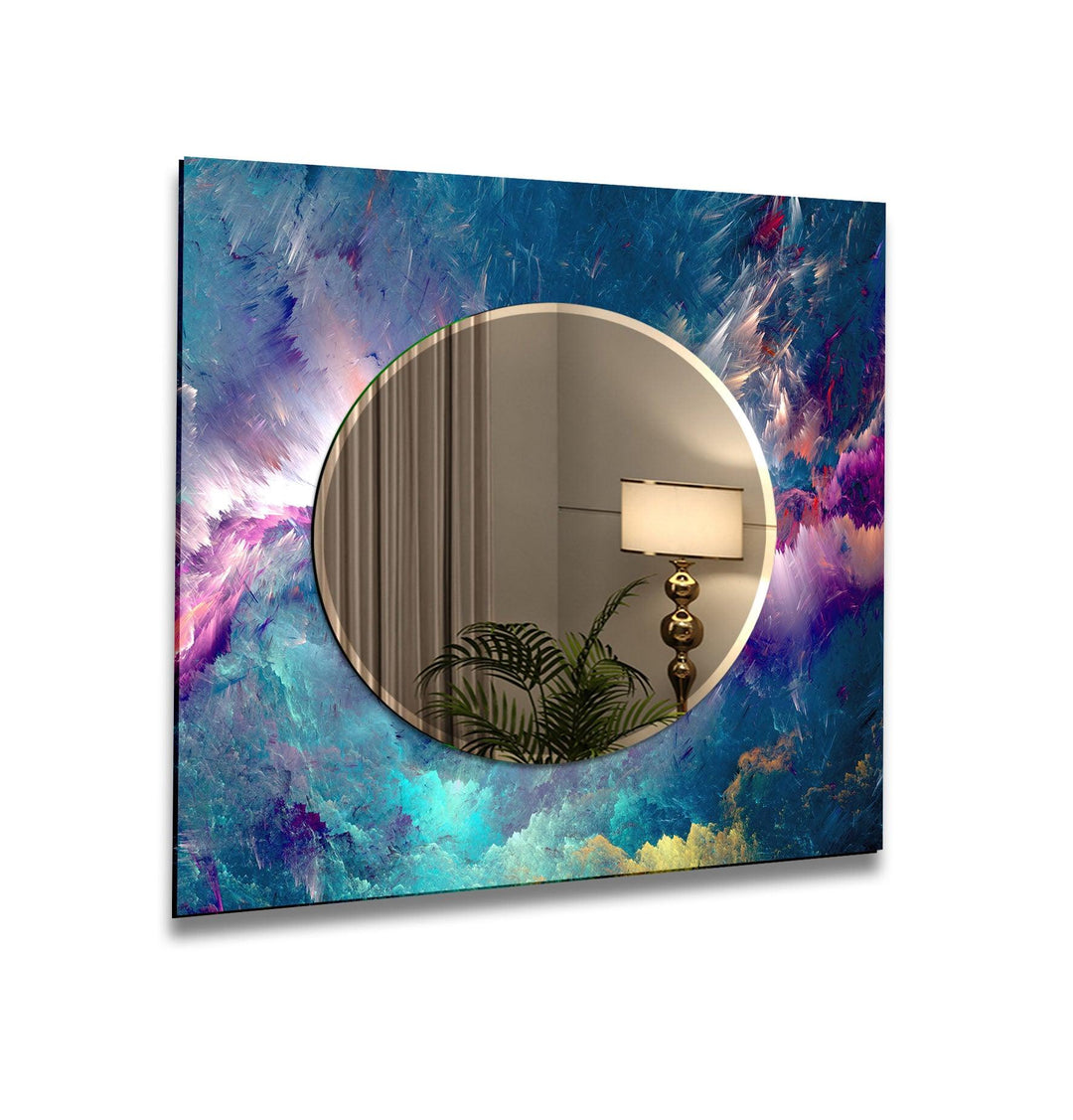 Blue & Purple Lightning Wall Mirror Dining Room Mirror
