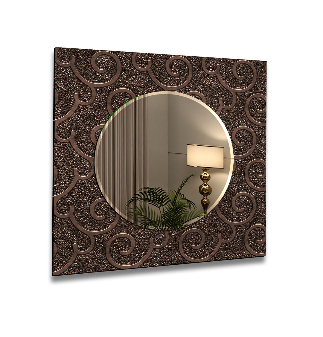 Brown Old Design Wall Mirror Wood Mirror
