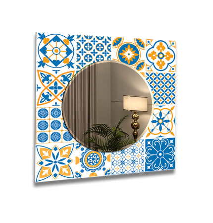 Mosaic Tempered Glass Wall Mirror