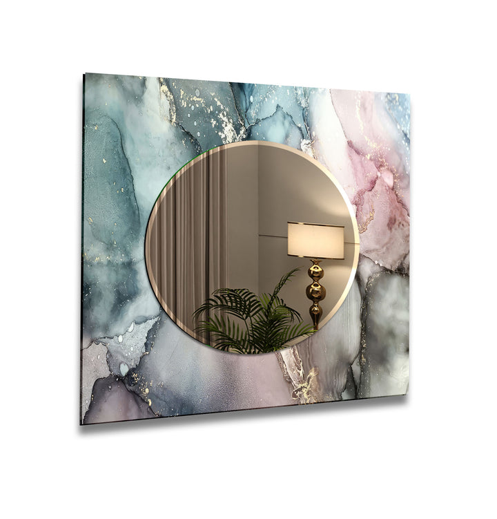 Light Grey & Pink Wall Mirrors Green Wall Mirror
