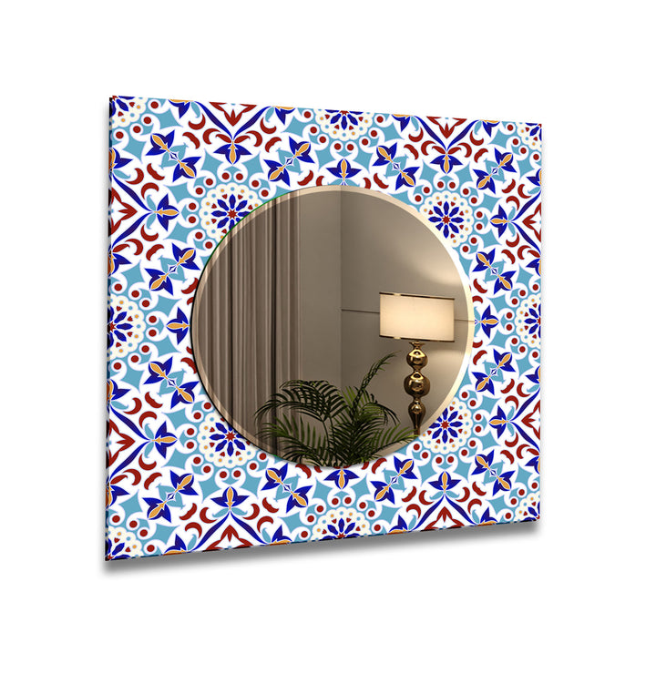 Colored Mosaic Design Wall Mirror Living Room Wall Mirror
