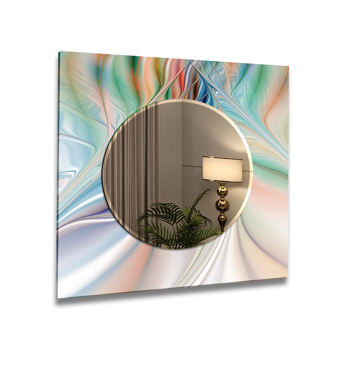 Colored Fractal Wall Mirrors unique mirrors
